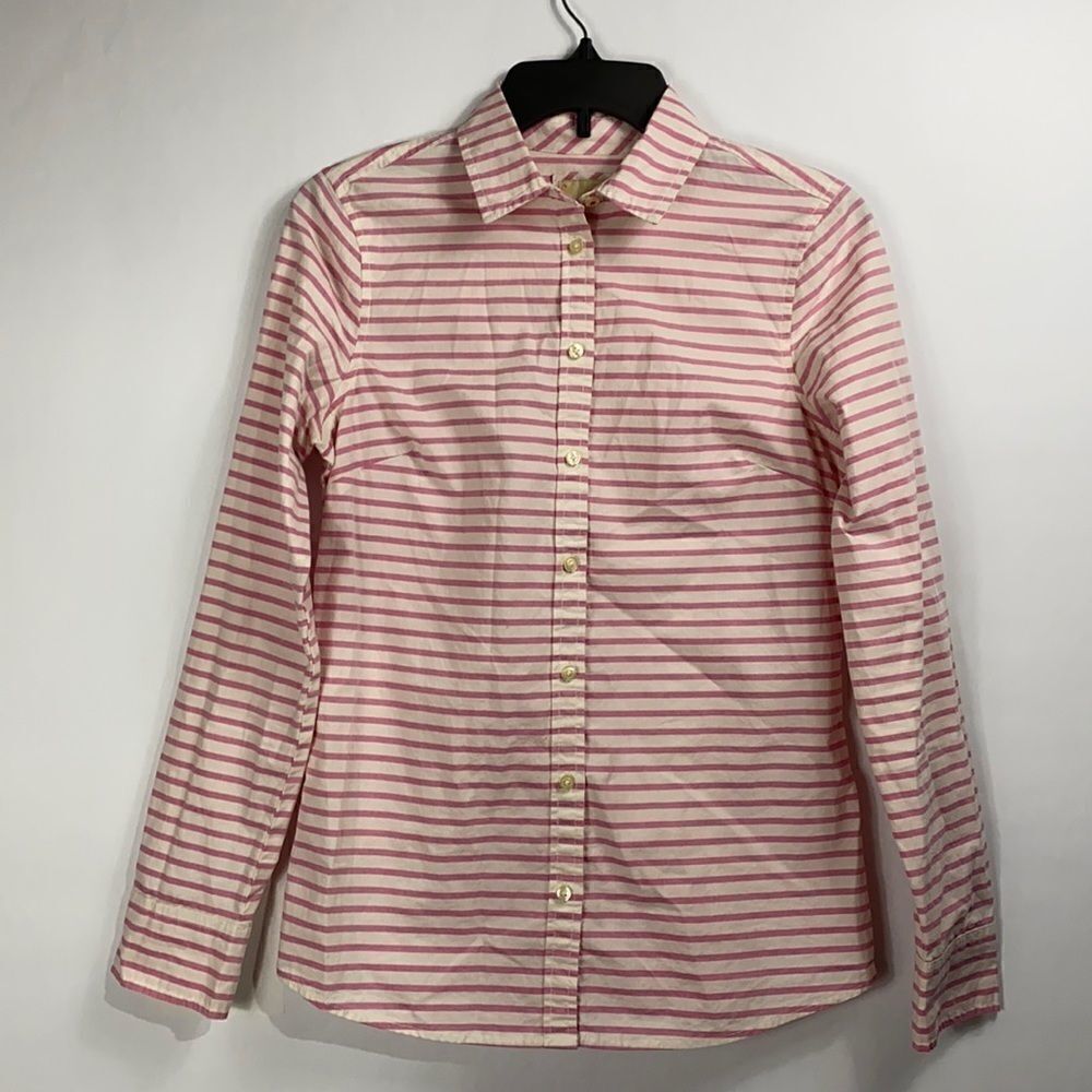 3For$20 G.H Bass @ Co stripped Pink/white Button Down size: XS